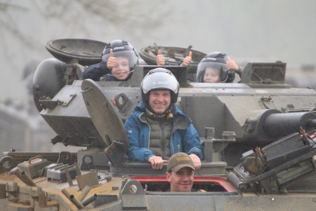 Kids tanks experience, adult and child tank driving at Armourgeddon